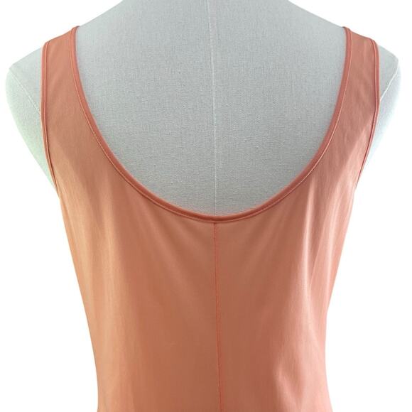 Vintage 60s Huber Romantic Pinup Peach Soft Nylon Lacy Full Slip Dress Size S/M - Picture 12 of 14